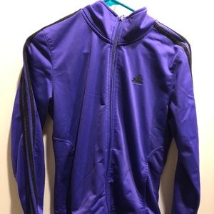 Purple signature Adidas jacket